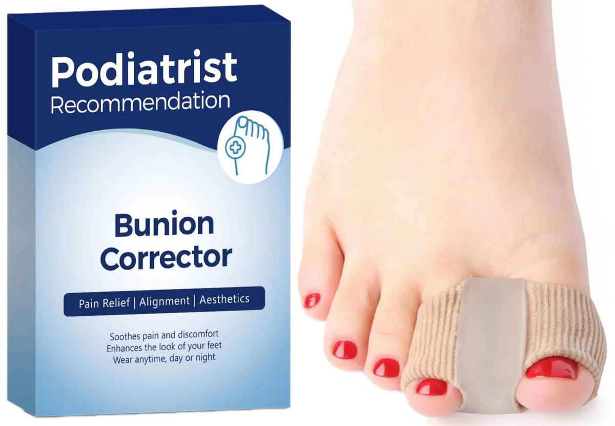 Beige gel toe separator with flexible nylon frame
