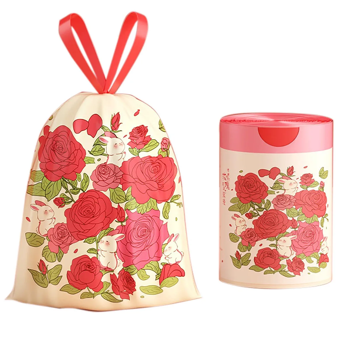  YIKANGHENG medium 4 Gallon Trash Bags 80 Count Pink — product photo