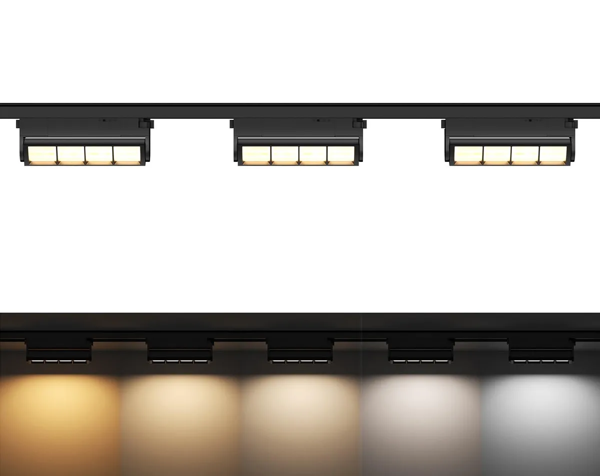  TuyuBEE 5CCT H-Type Track Lighting Heads 12W 900lm 3 Pack — product photo