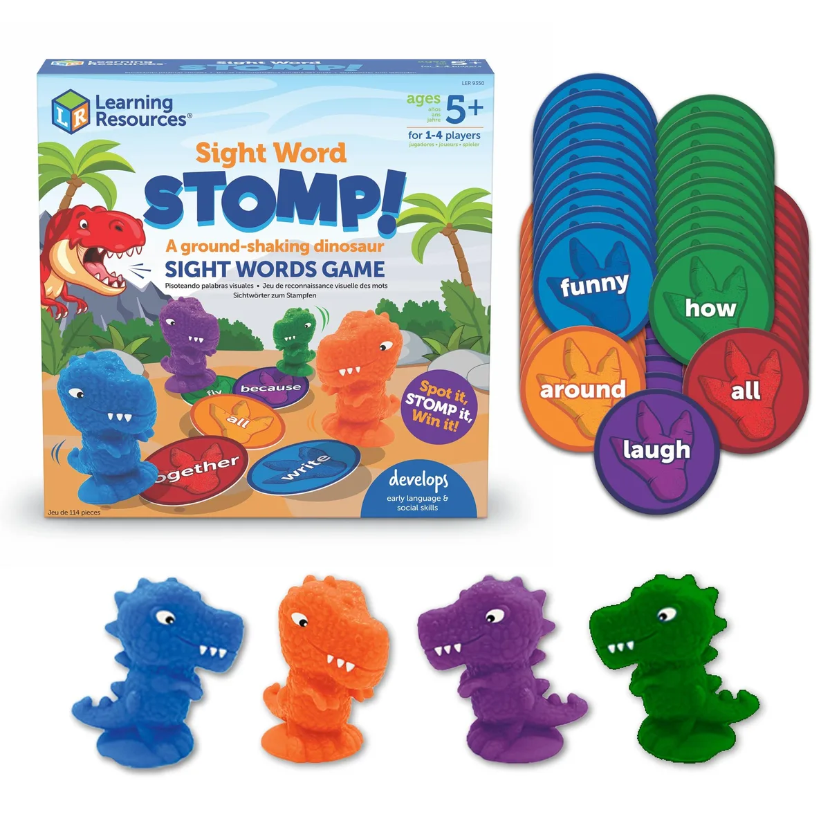 Sight Word Stomp! educational game 110 cards 220 words — product photo