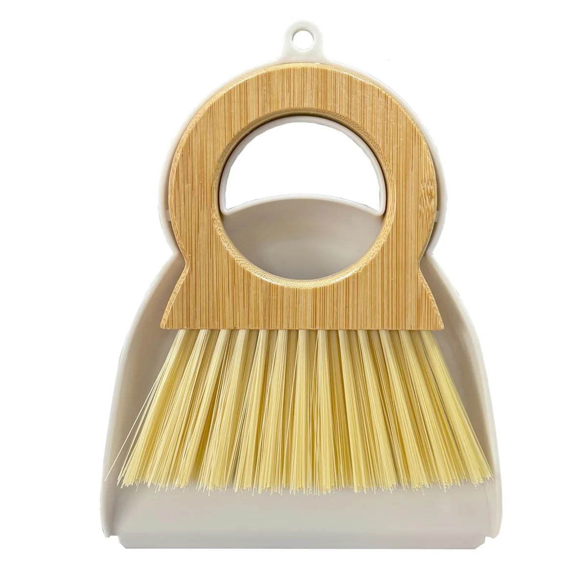  Metra Mini Broom and Dustpan Set Bamboo Handle White — product photo