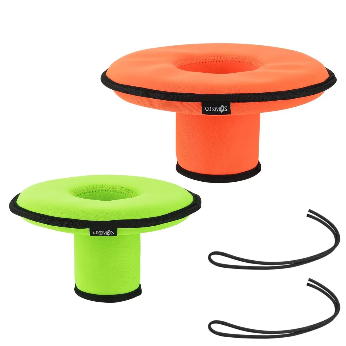  Neoprene Floating Drink Holder 2-Pack Medium &amp; Small Fluorescent — product photo