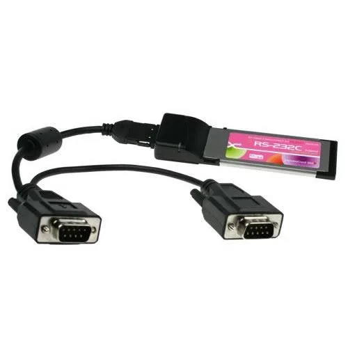 SerialGear SerialGear SS-AS2RS Two Port RS-232 ExpressCard DB-9 Dongle expansion card — product photo