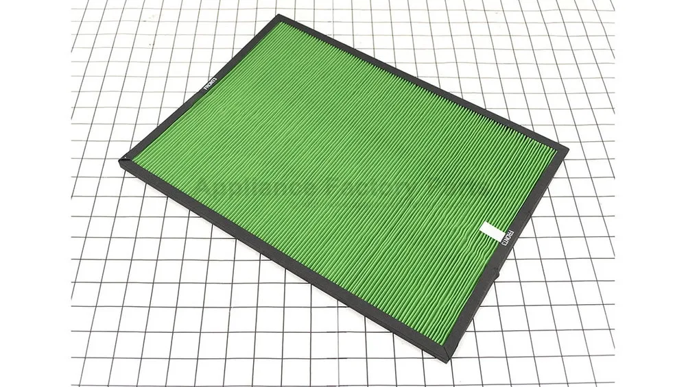 White rectangular filter with pleated media and plastic frame