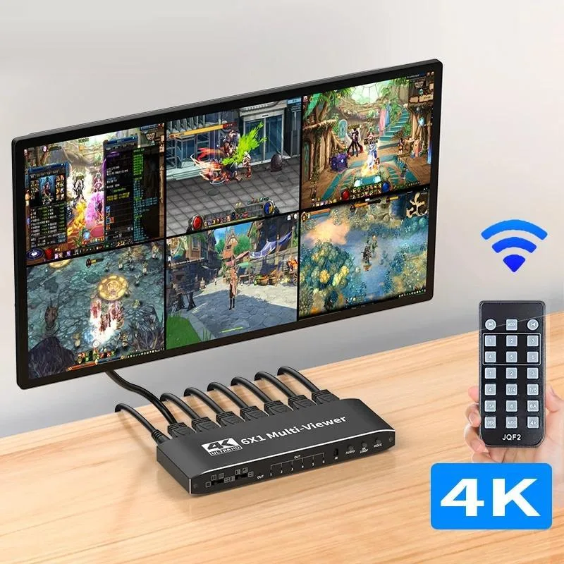 Jansicotek Jansicotek 4K HDMI Multiviewer 6x1 with IR Remote — product photo