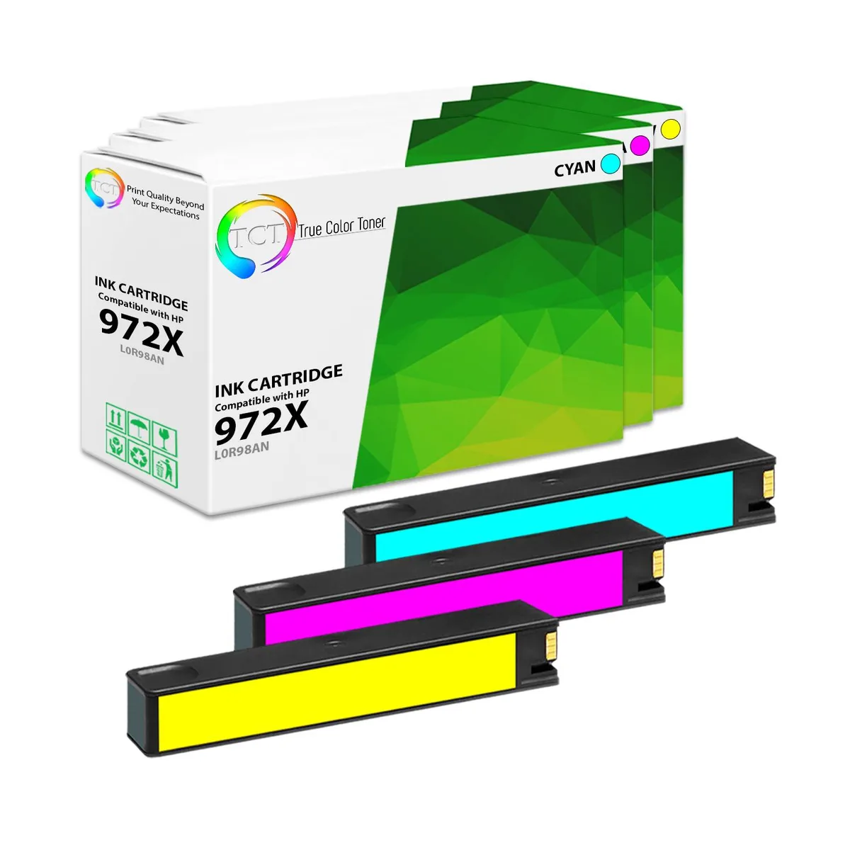True Color Toner True Color Toner 972X High Yield Ink Cartridge 3 Pack 7000 Pages — product photo