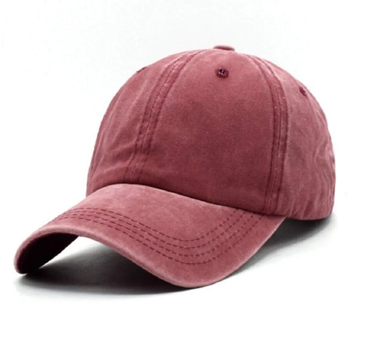 HXS-006 Unisex Vintage Washed Baseball Cap Black 6 Panel 12 cm — product photo