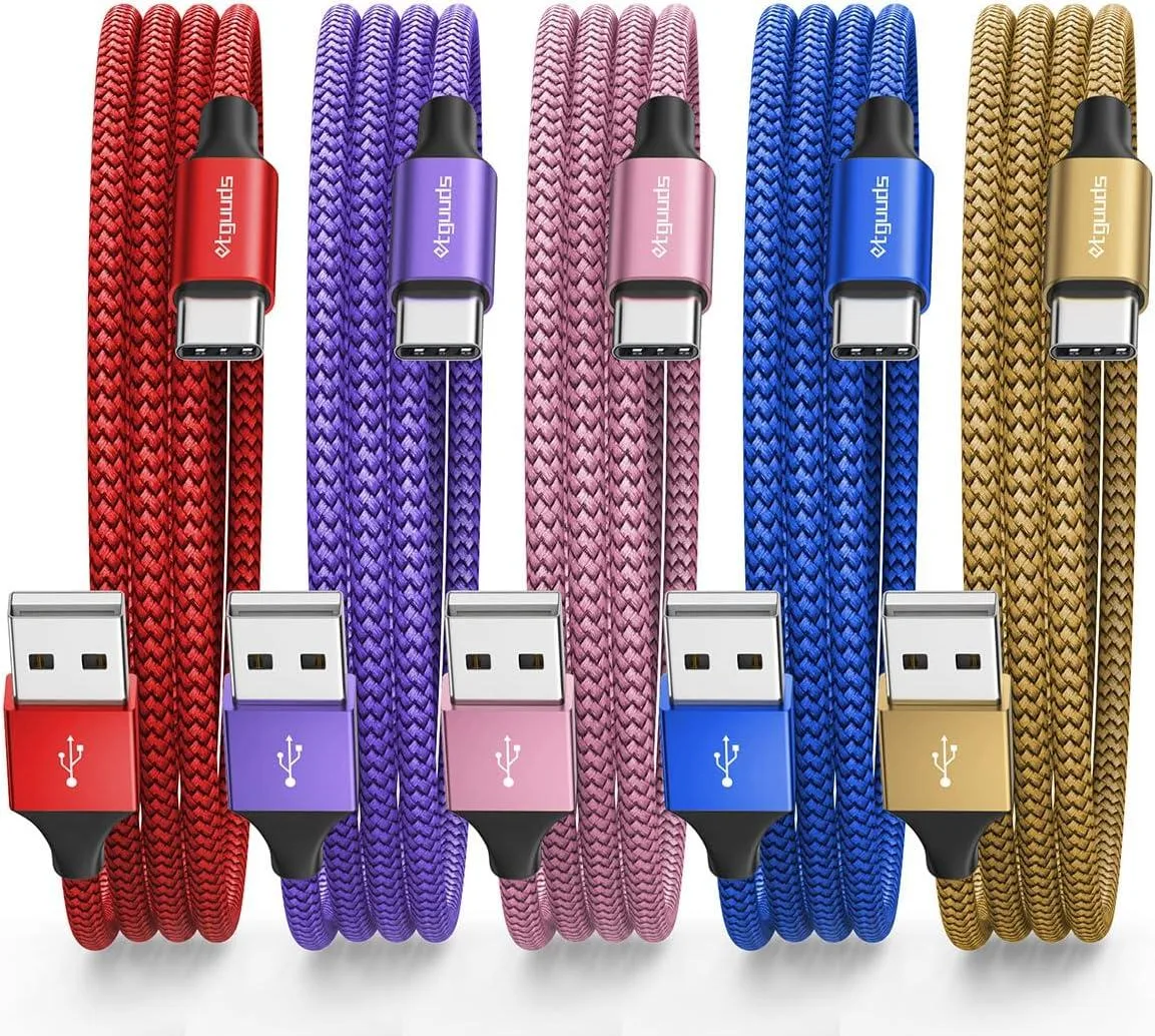 Kootion Kootion USB-A to USB-C Cable 3 ft 5-Pack 3 A 480 Mb/s — product photo