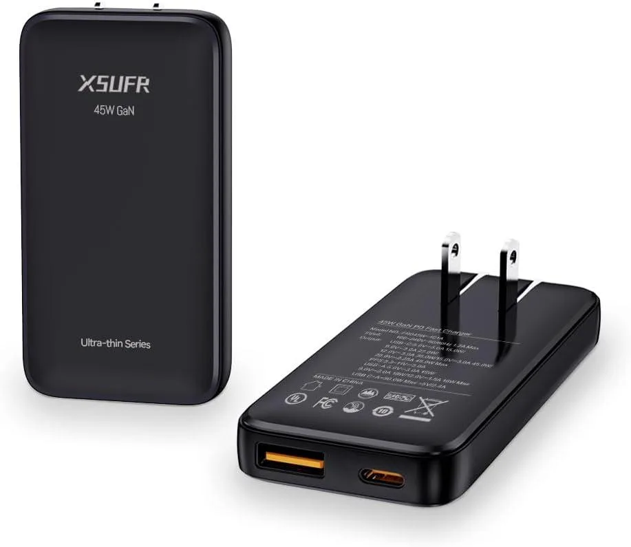 ONITOON ONITOON 45W USB-C Wall Charger Dual Port PPS GaN II Foldable Plug — product photo