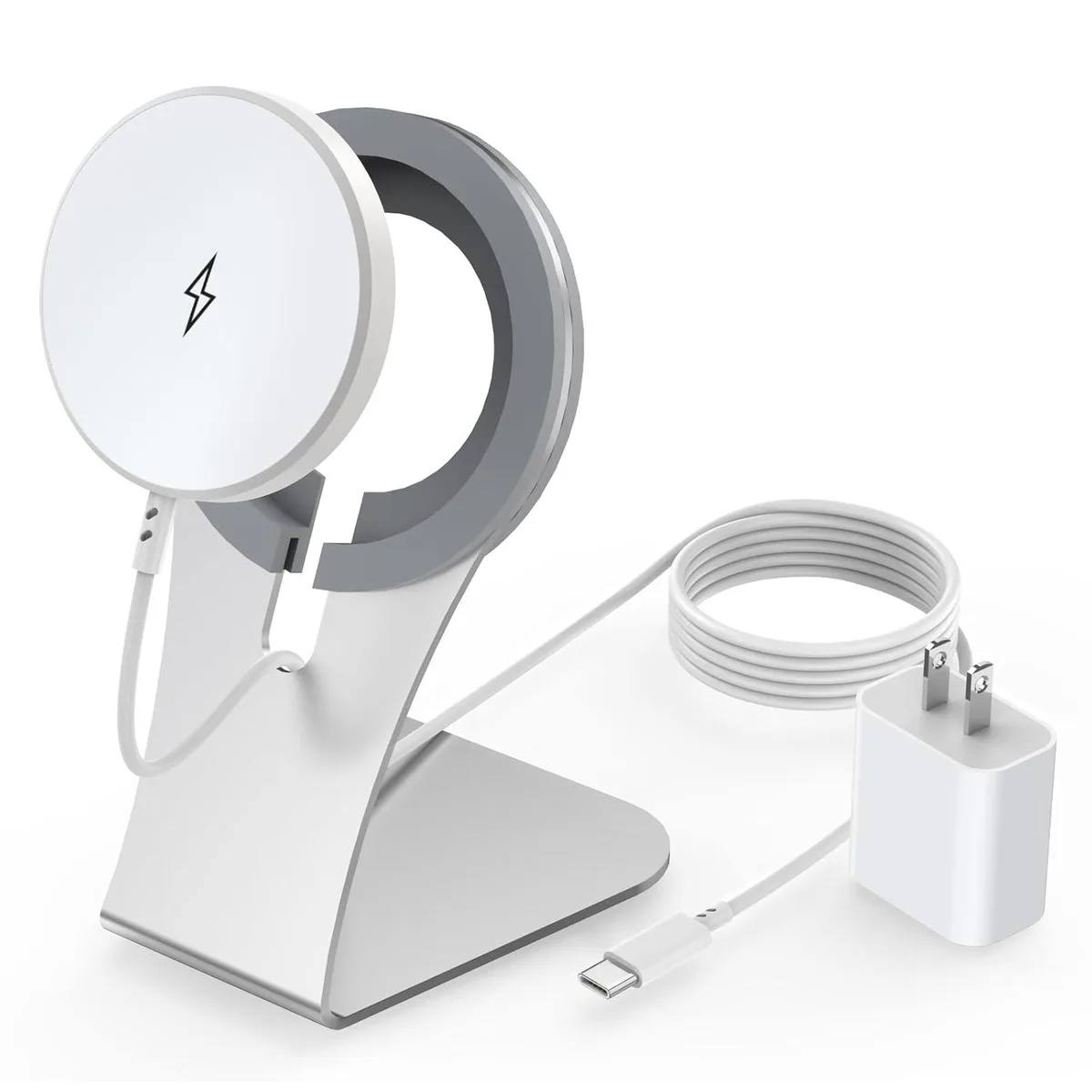 Luisport Luisport Magnetic Wireless Charger 15W USB-C 20W 6FT Stand iPhone 12-17 — product photo