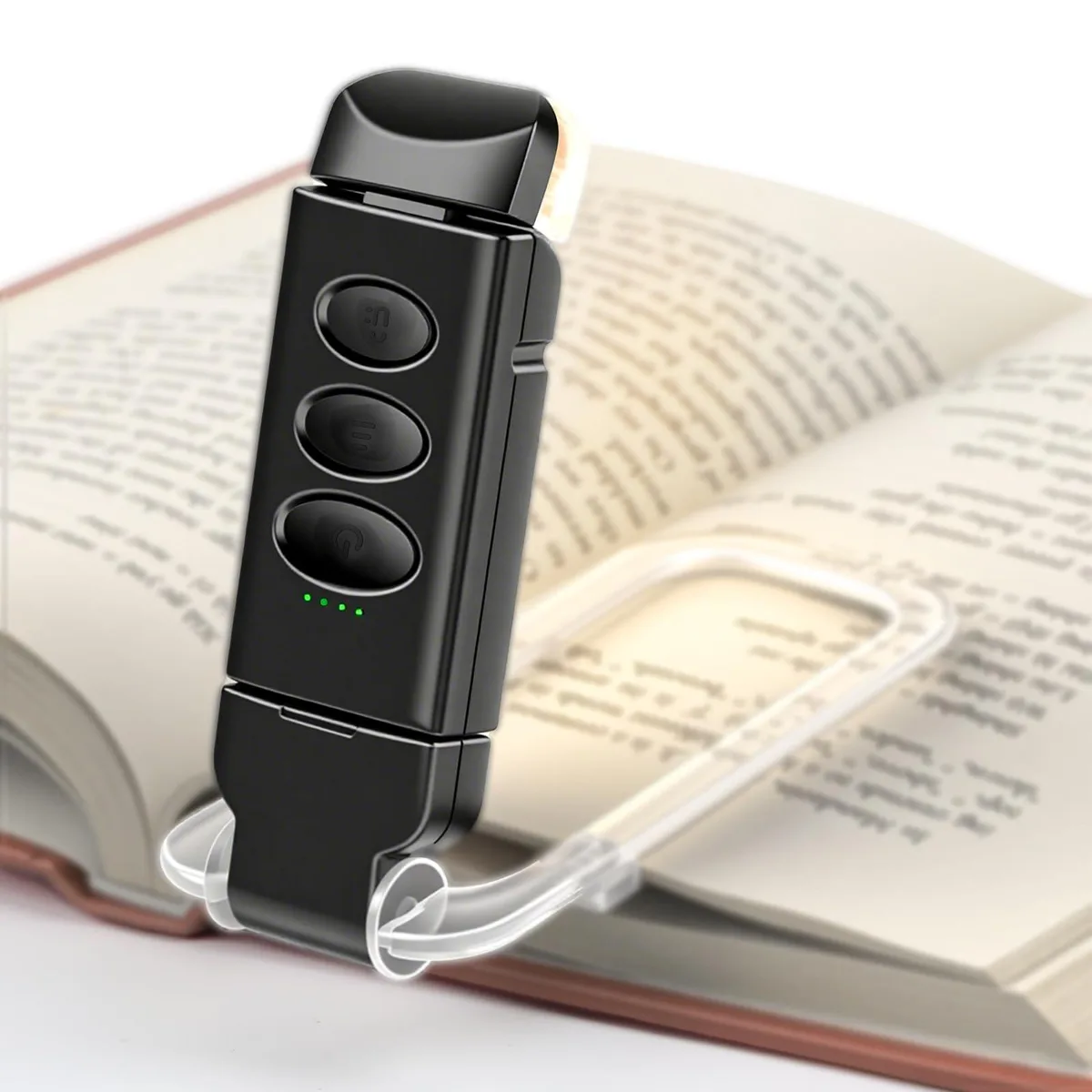 Rechargeable Clip-On Book Light 3 Colour Temperatures 5 Brightness Levels 360° Rotatable USB 45g — product photo