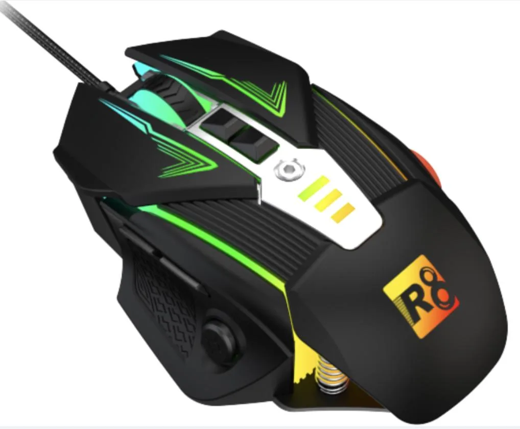 ReeGee ReeGee R8 Gaming Mouse 7200 DPI Wired Black — product photo
