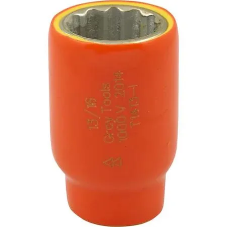 Insulated 13/16 inch socket with orange and yellow layers
