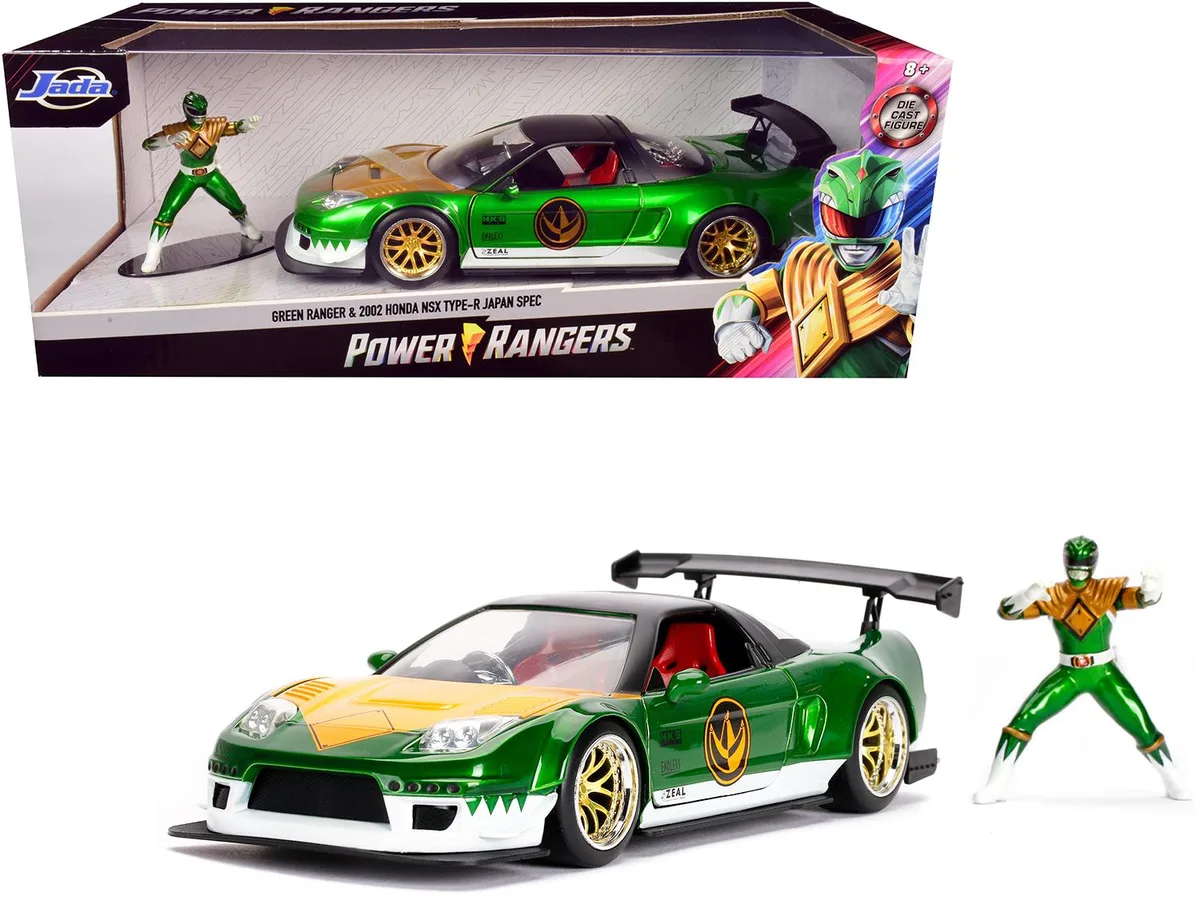 Jada Jada 2002 Honda NSX Type-R Japan Spec RHD 1/24 with Green Ranger Figurine — product photo