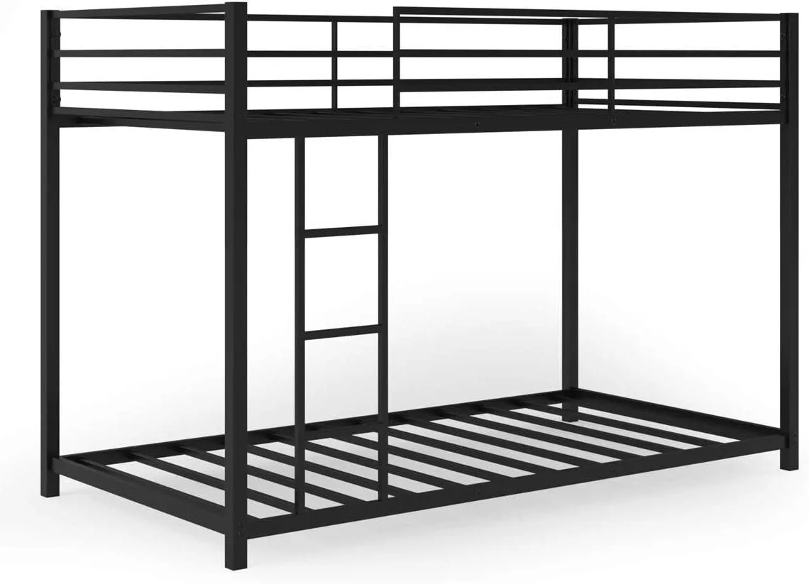 SlickBlue SlickBlue Twin Over Twin Metal Bunk Bed Black 78x41x54 75lb 220lb — product photo
