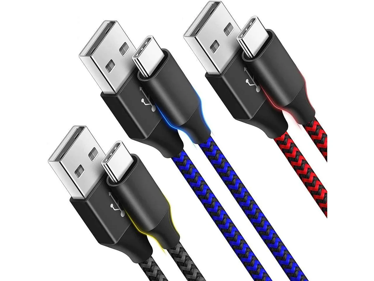 KEHIPI KEHIPI USB A to USB C cable 10 ft 3-pack — product photo
