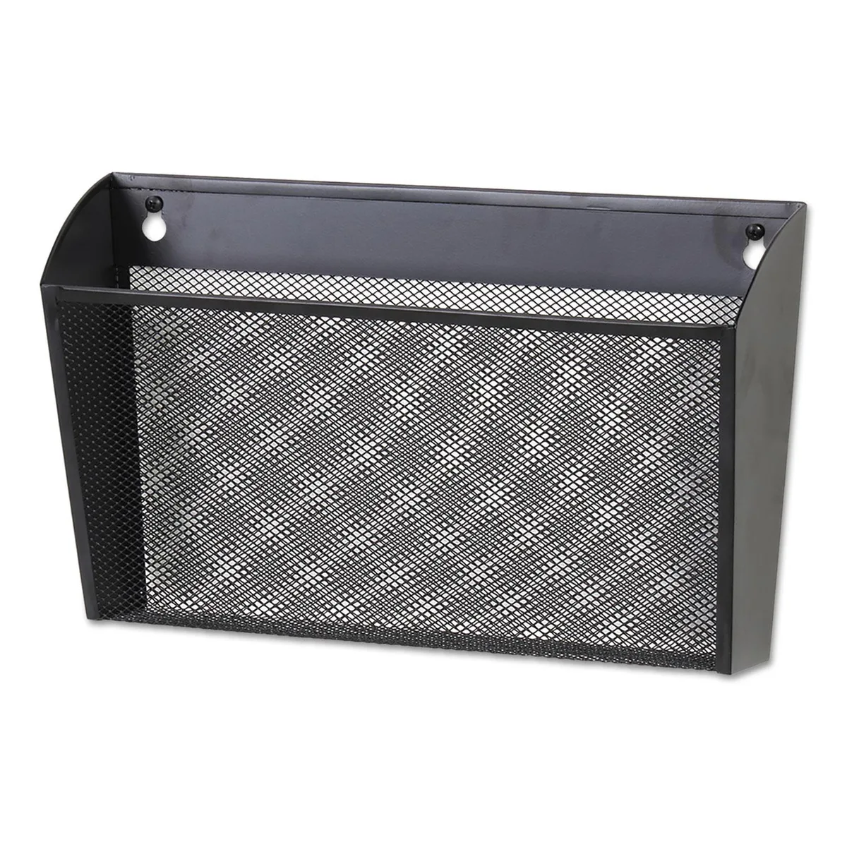 Black metal mesh bookends pair with padded base