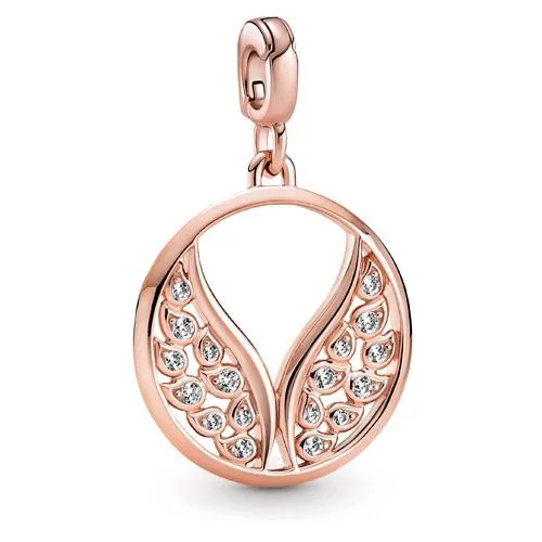 PANDORA PANDORA ME Burning Wings Medallion 14ct Rose Gold-Plated Charm — product photo