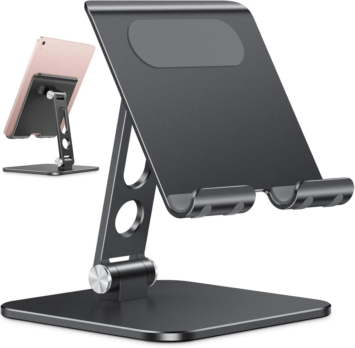 MCHOSE MCHOSE Upgraded Adjustable Tablet Stand Holder Heavy Duty Foldable 4.7-15.6 Black — product photo
