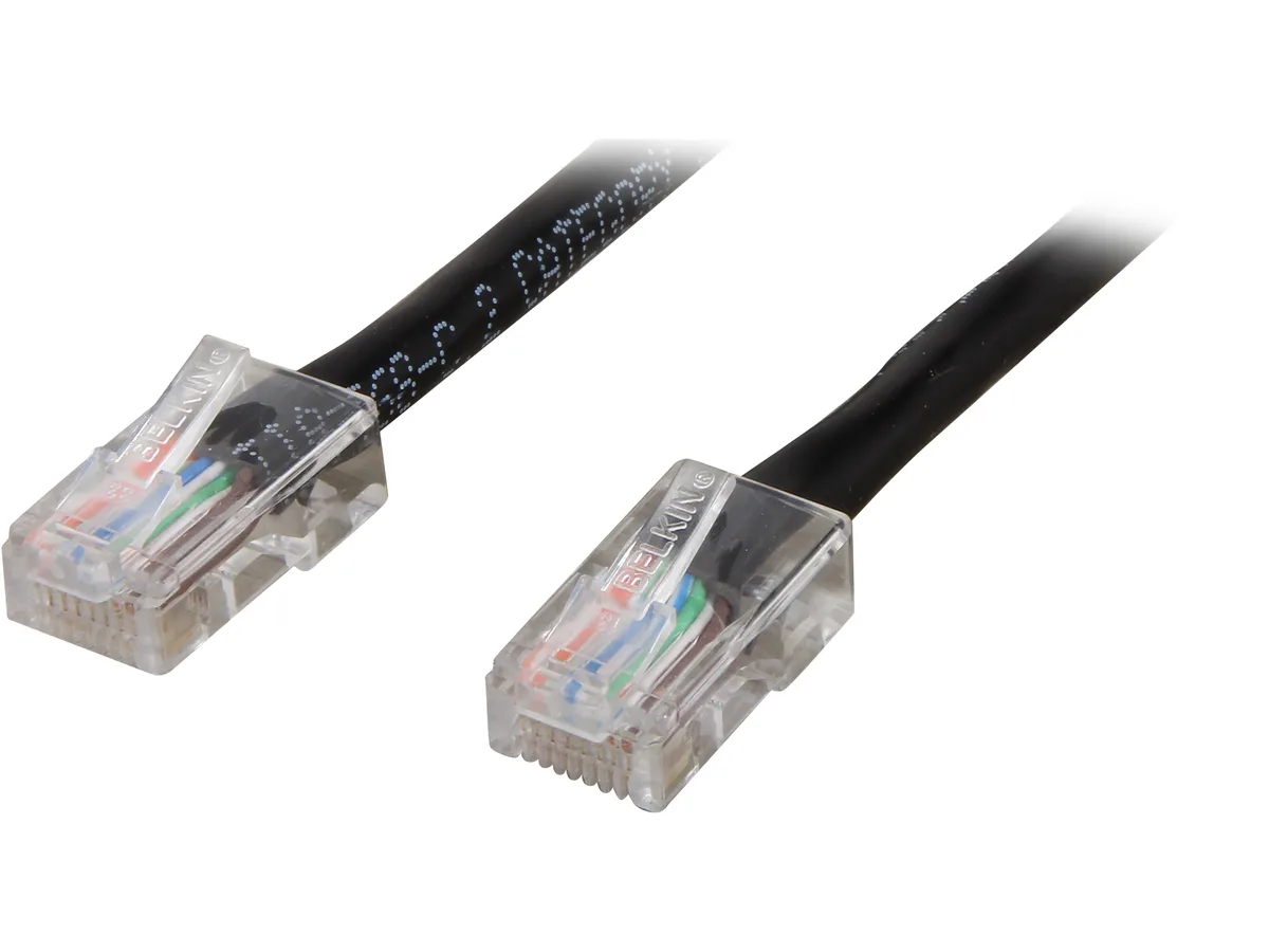 Belkin Belkin A3L791-15-BLK network ethernet cable 15 ft Cat 5E black — product photo