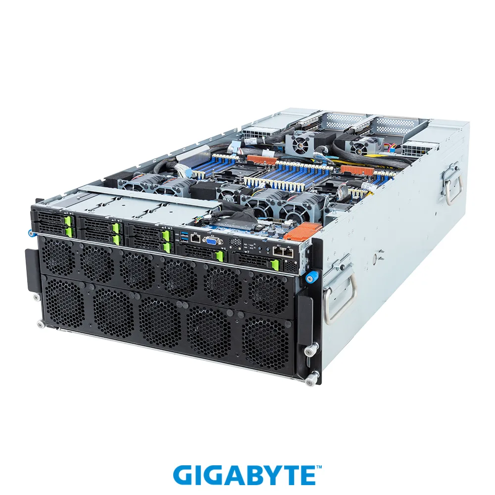 GIGABYTE GIGABYTE G593-SD2-AAX1 barebone server 32 DIMMs 8 GPU H100 — product photo