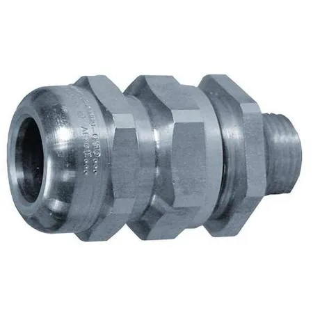 Brass conduit fitting, 3/4 inch trade size, straight connector, nickel plated, gray finish