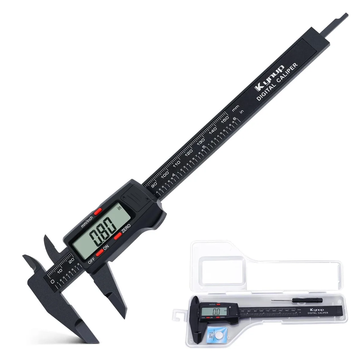  Kynup Digital Caliper 0-6" 0-150 mm ±0.2mm/0.01 — product photo