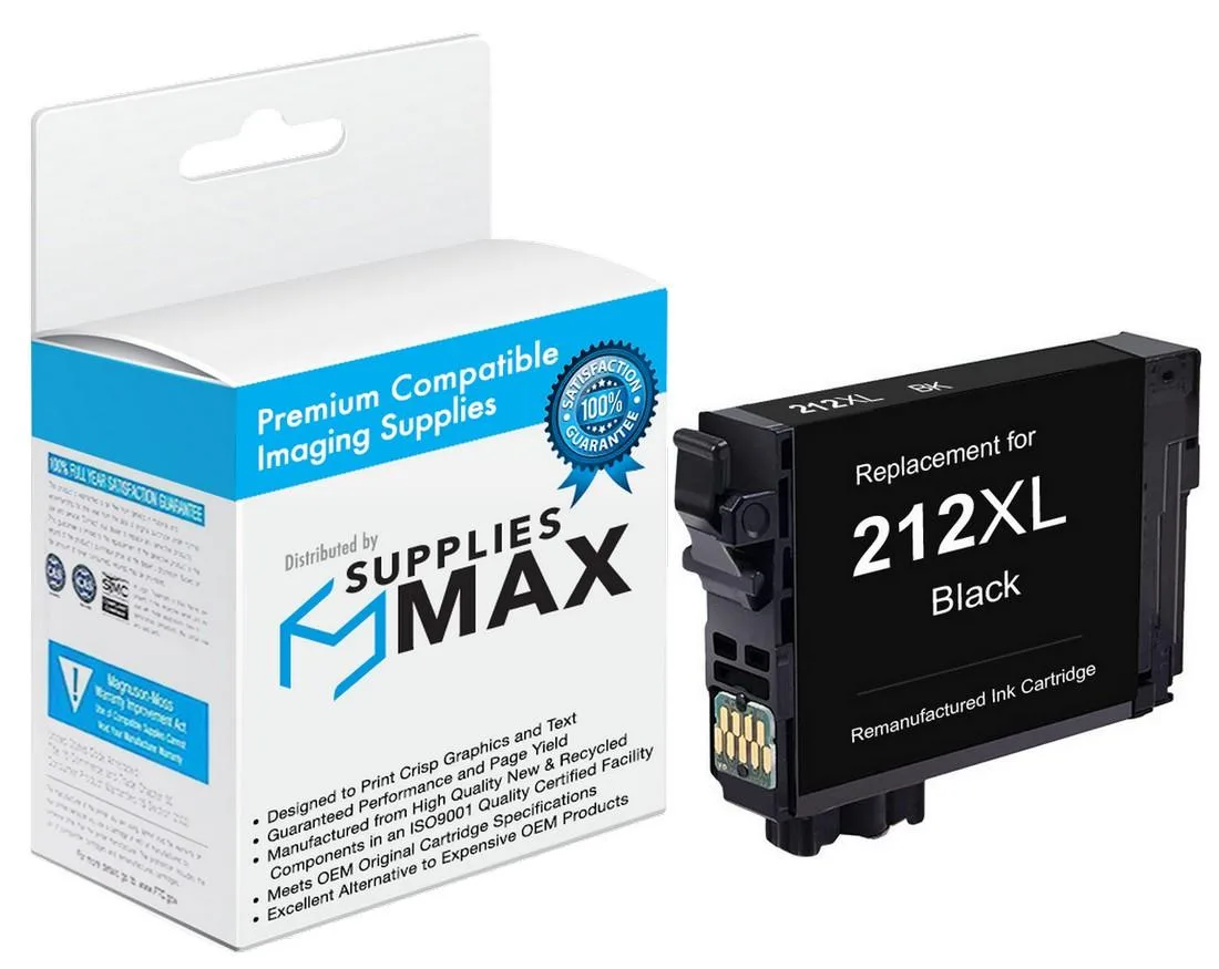 SuppliesMax SuppliesMax EPST212XL120-S Black Inkjet Cartridge 500 Pages — product photo