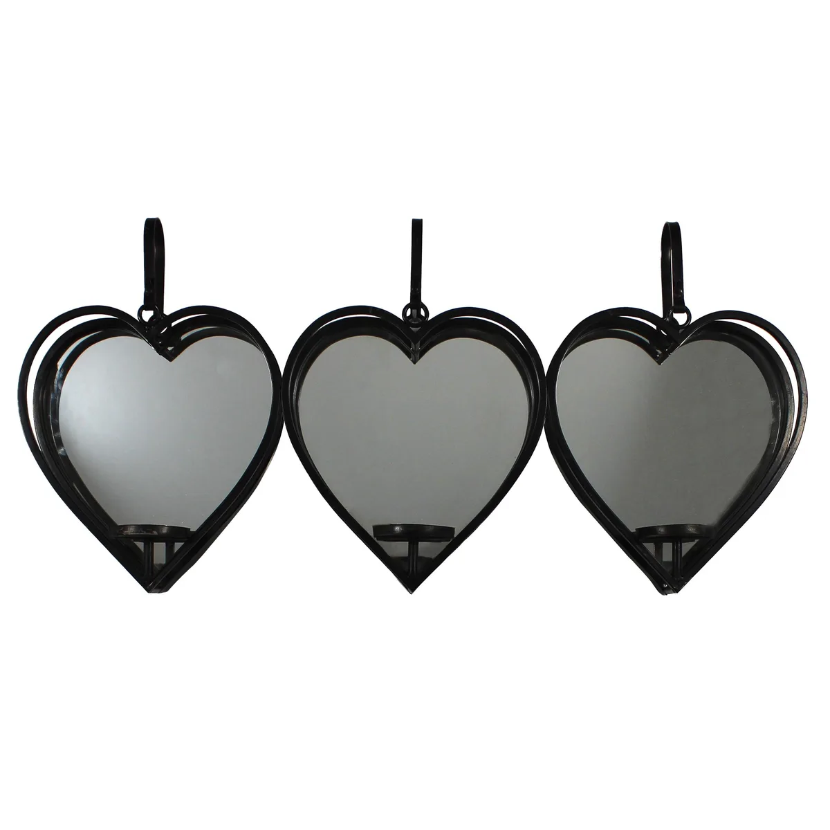 Urban Designs Urban Designs Three Hearts Mirrored Candle Wall Sconce Mirror — product photo