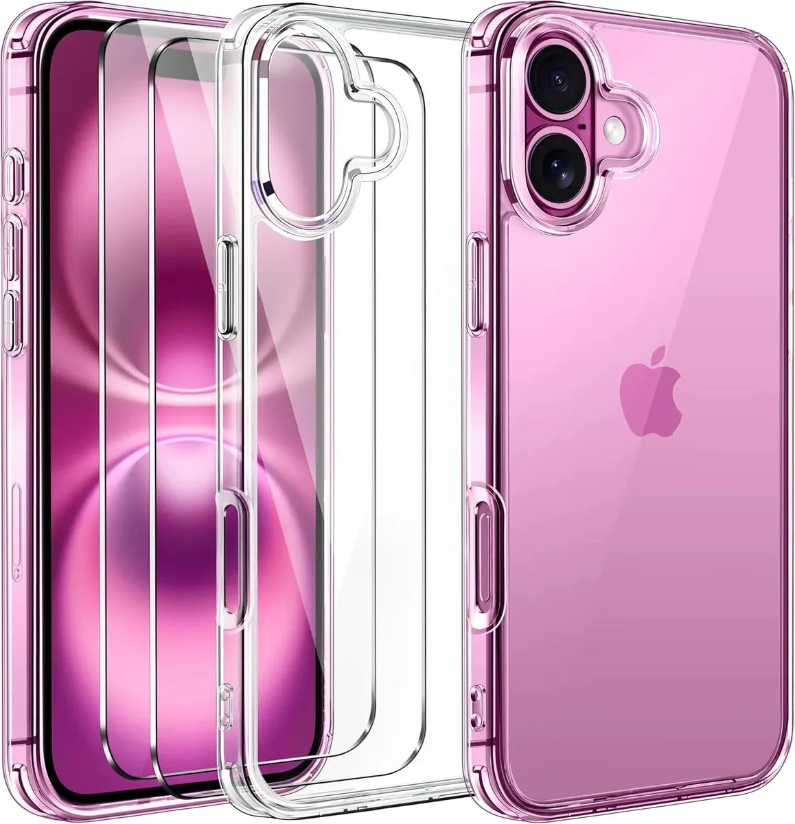 Entronix Entronix iPhone 16 Plus Hard Clear Case 2 Screen Protectors — product photo