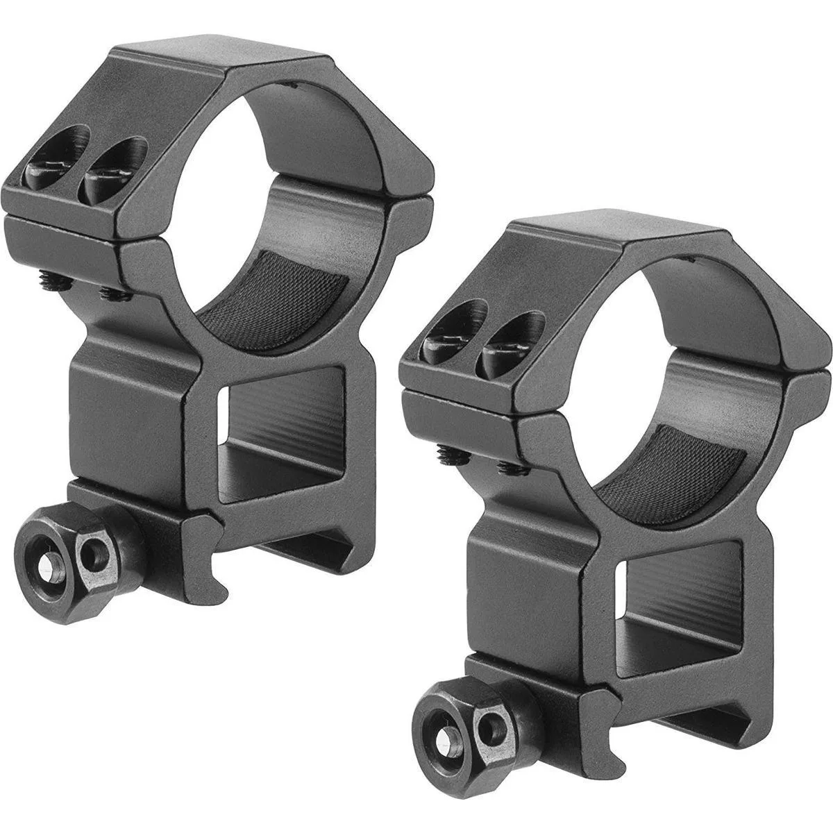 BARSKA BARSKA 30mm High Aluminum Weaver HQ Scope Rings Matte Black 2-Pack — product photo