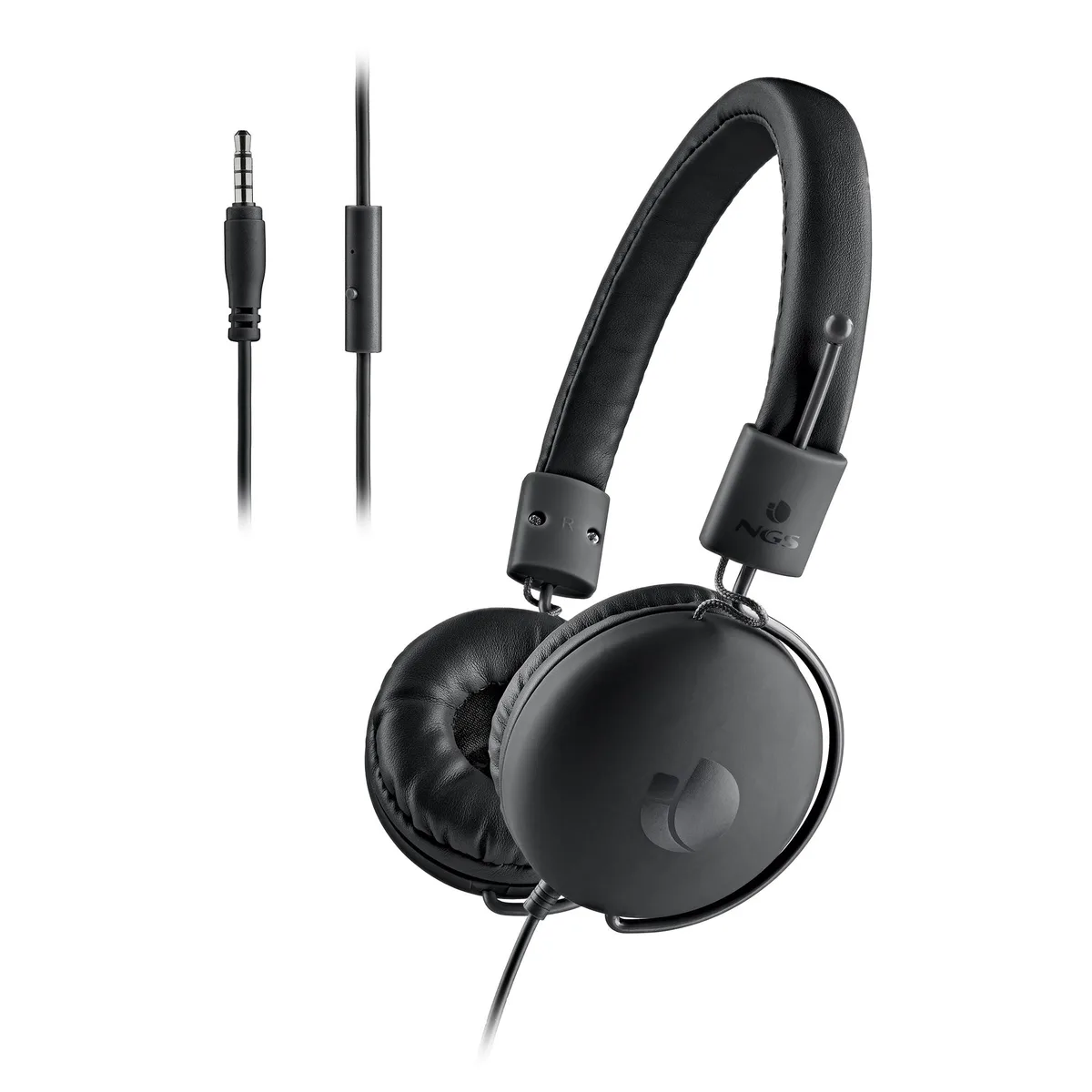 NGS NGS Cross Hop Wired Headphones with Microphone 3.5 mm Jack Black — product photo