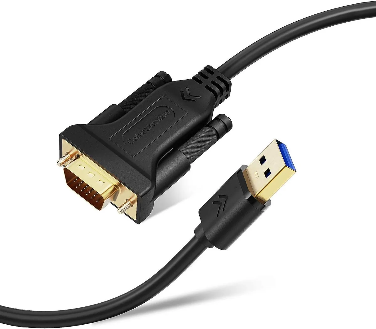 CableCreation CableCreation USB 3.0 to VGA 15 Pin Adapter 1.8m Black — product photo
