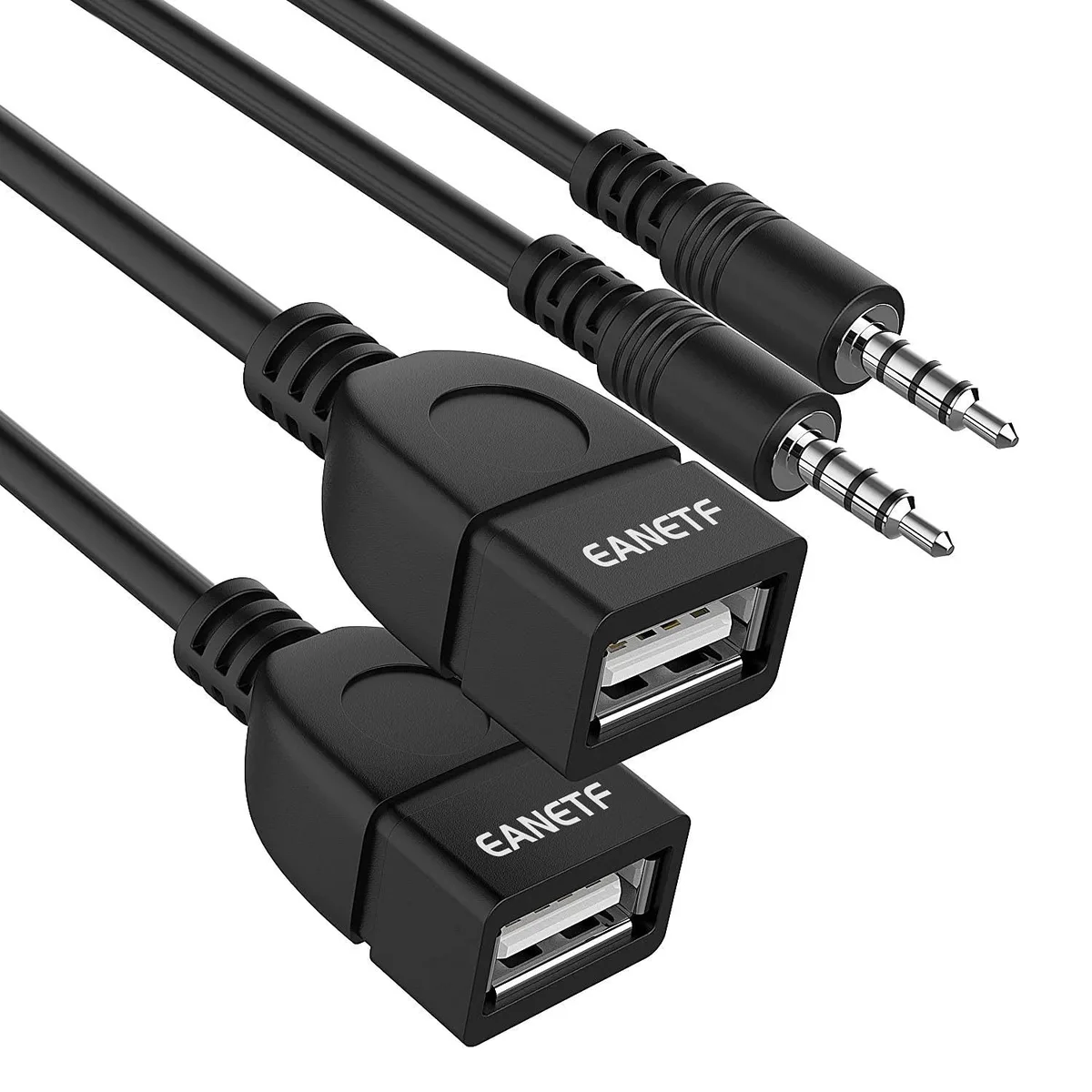 BUCIER BUCIER USB to 3.5mm Aux Audio Adapter 2-Pack 20cm — product photo