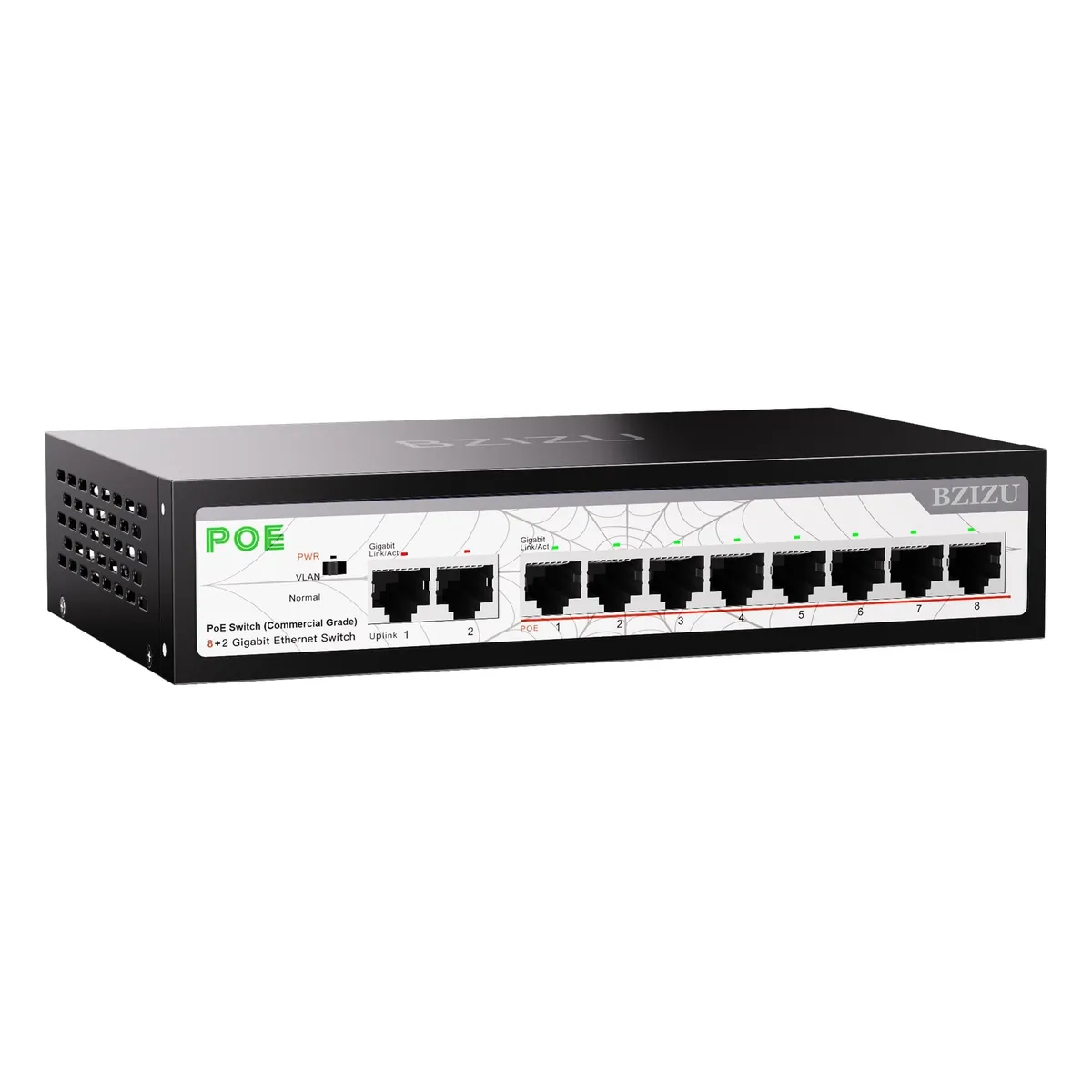 Adafruit Adafruit 10 Port Gigabit PoE Switch 120W 2 in 1 accessory — product photo