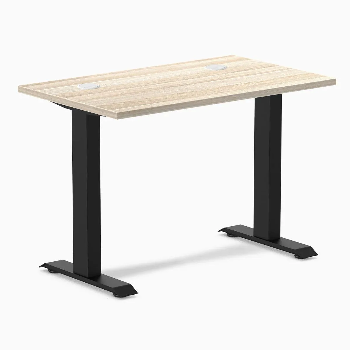 Desky Desky Zero Mini Office Desk Classic Oak Matte Black 40 x 24 in — product photo