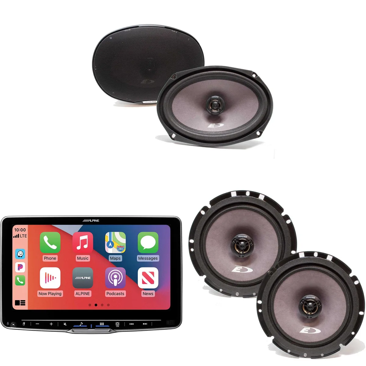 Alpine Alpine iLX-F509 Halo9 9" Receiver with SXE-1726S 6.5" &amp; SXE-6926S 6x9" Speakers — product photo