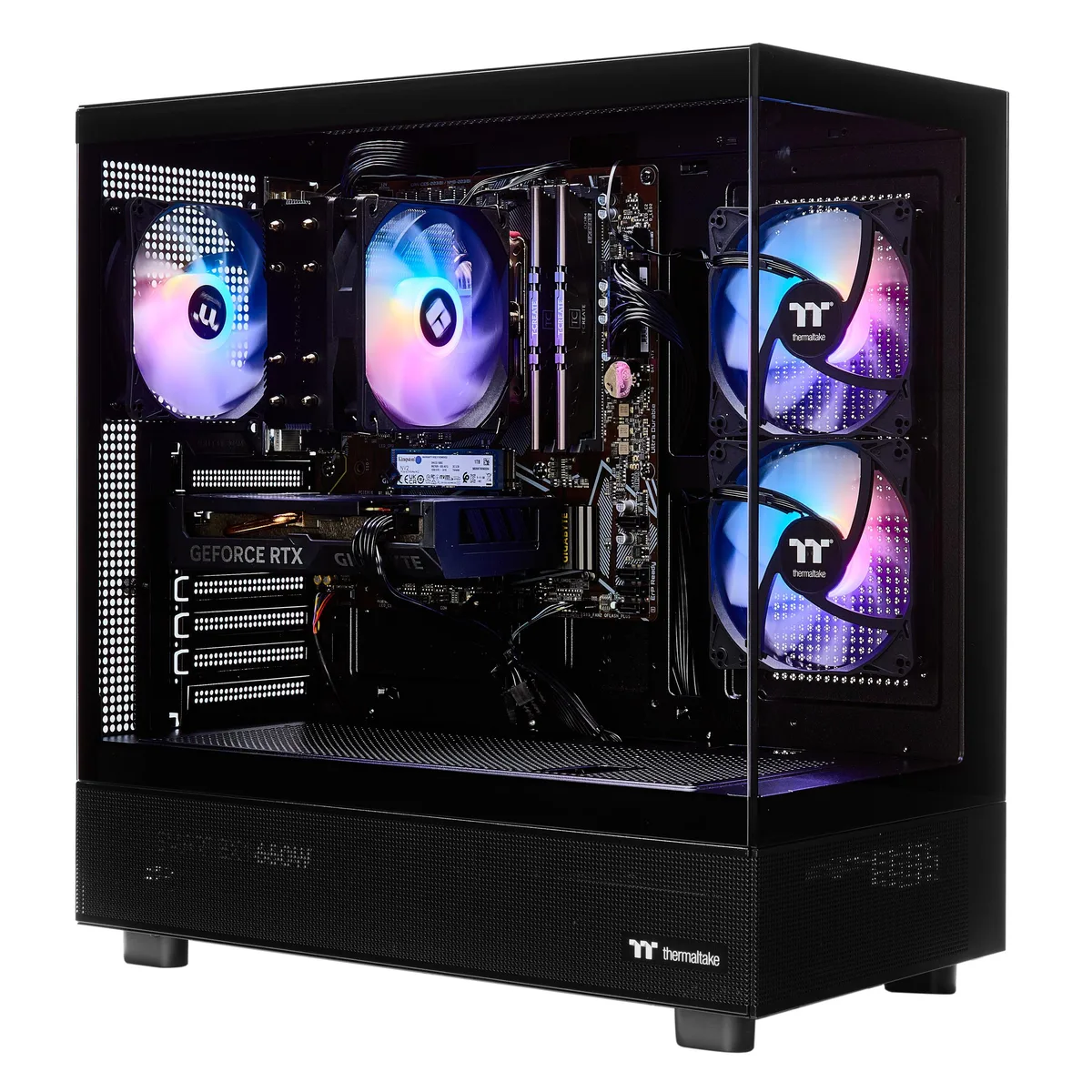 TECHNOID TECHNOID Ryzen 7 7800X3D RTX 5080 32GB DDR5 2TB Glass Black gaming PC — product photo