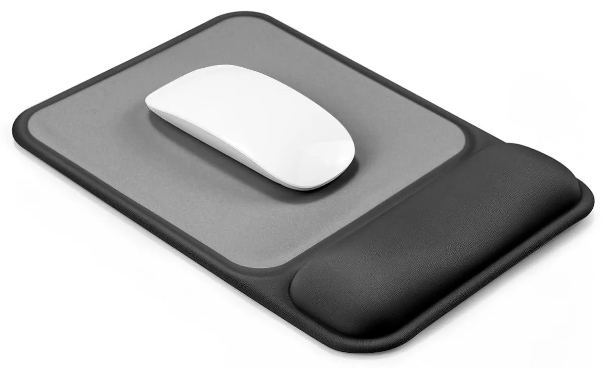  JIKIOU Ergonomic Mouse Pad Gel Wrist Rest 10 x 7.25 in Black — product photo