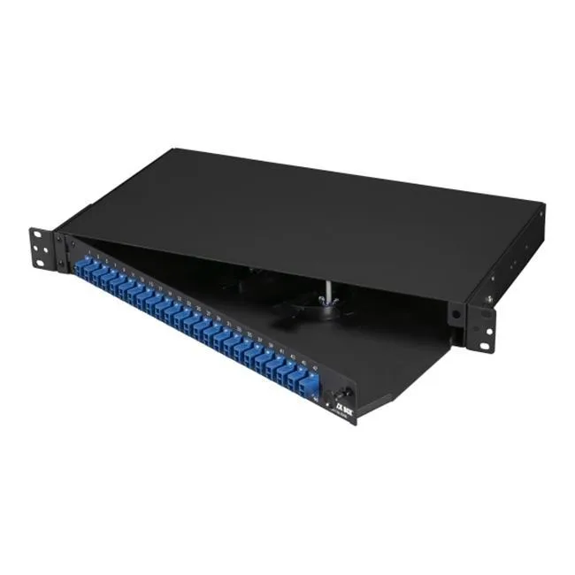 Black Box Corporation Black Box Corporation JPM385A 24-port LC duplex rackmount fiber panel 1U network switch — product photo