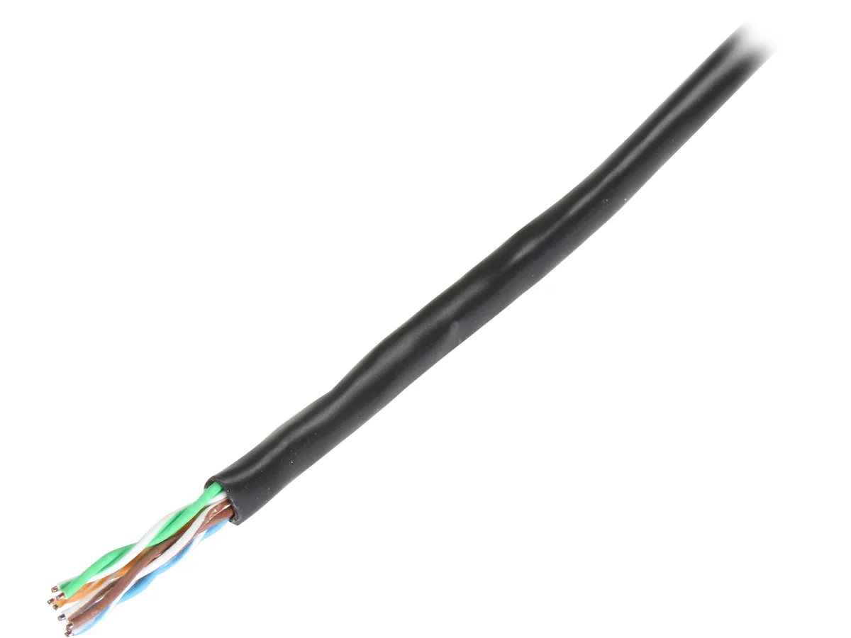 STARTECH STARTECH WIR5ECMRBK Cat5e CMR riser cable 1000 ft 24 AWG 350 MHz black — product photo
