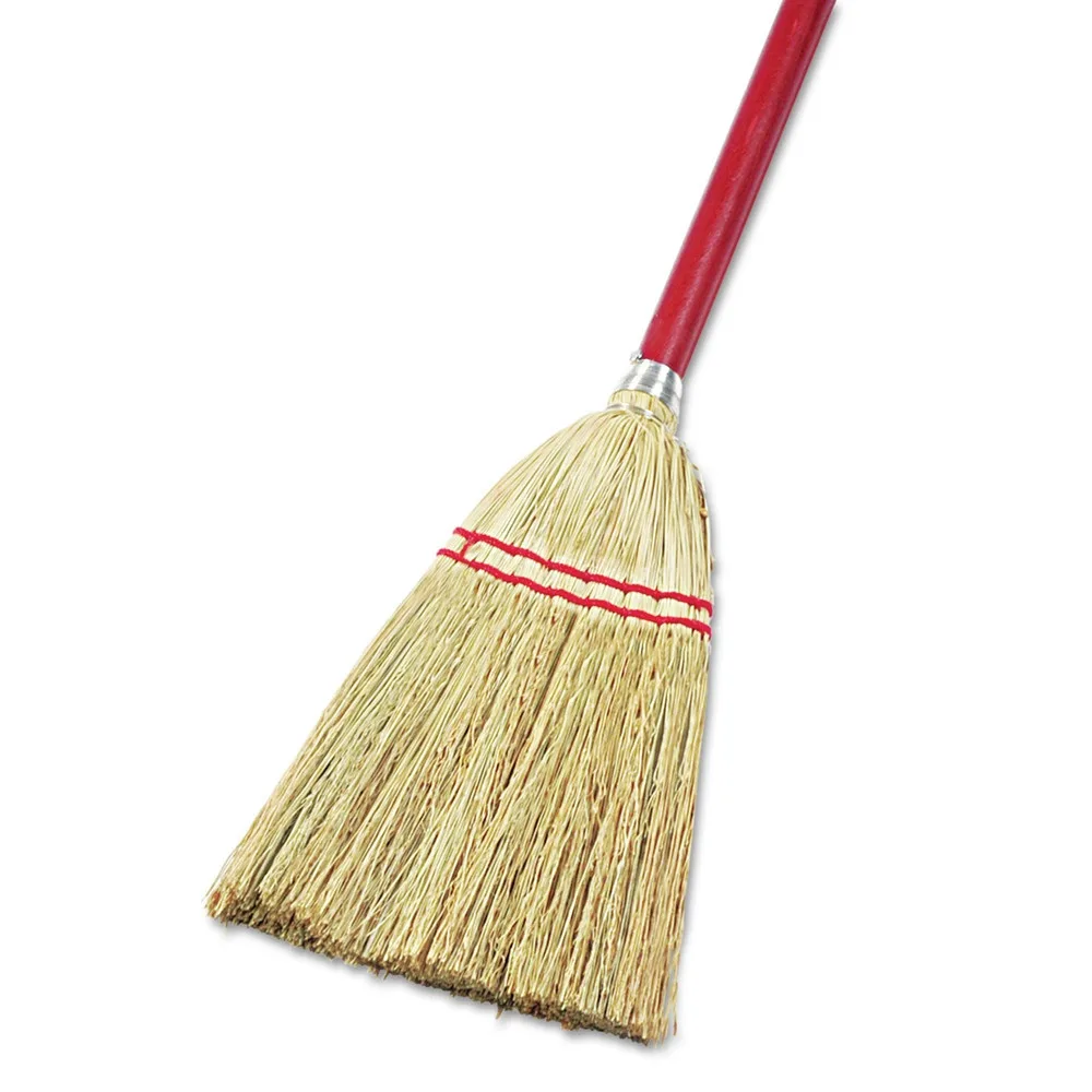 Boardwalk Boardwalk BWK951TCT 39" Corn Fiber Broom Red/Yellow 12/Carton — product photo