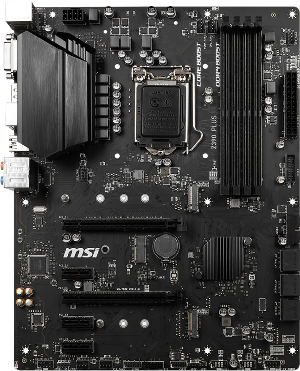 MSI MSI Z390 PLUS Intel motherboard LGA 1151 DDR4 128GB ATX — product photo