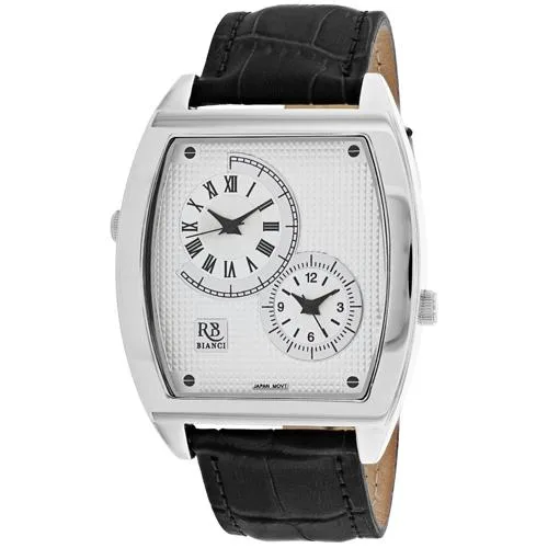 Roberto Bianci Roberto Bianci RB0740 Enzo 53mm Silver Leather Quartz Watch — product photo