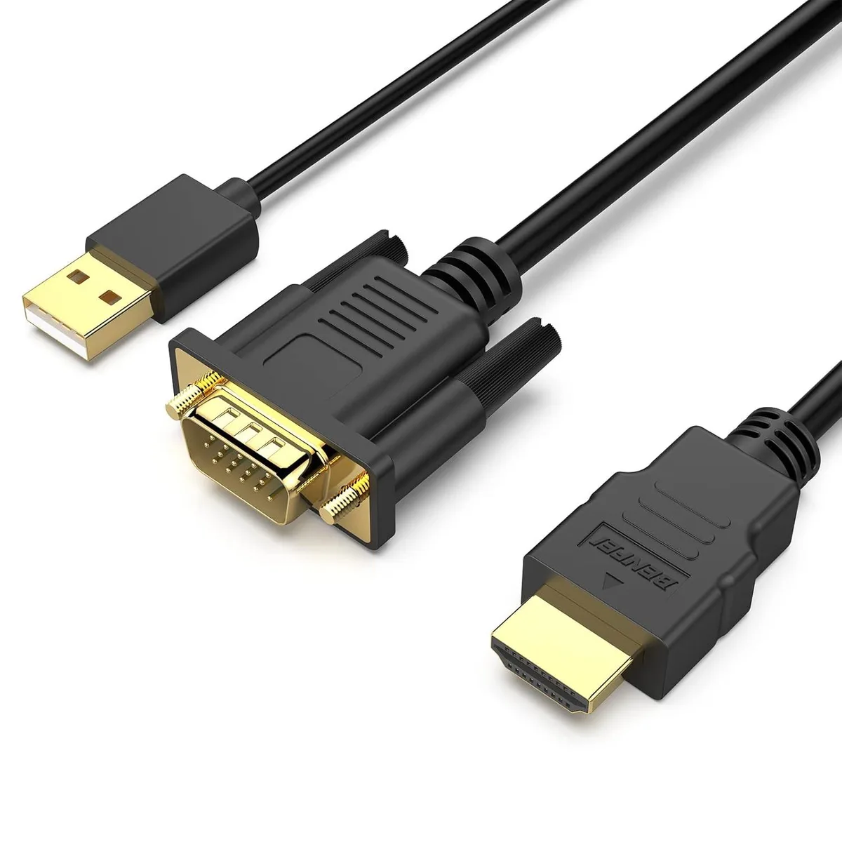 Brainwavz Brainwavz VGA to HDMI USB Display Adapter 6 Feet 1080P — product photo