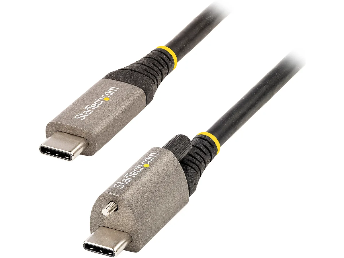 STARTECH STARTECH USB31CCTLKV1M 1m screw-lock USB cable 10Gbps 100W Thunderbolt 3 — product photo