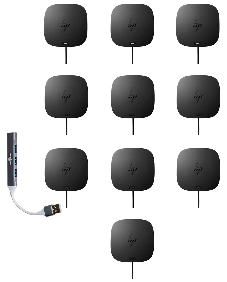 HP HP USB-C 100W G6 Docking Station BS7S5AA#ABA with Dockztorm Hub 10 Pack — product photo