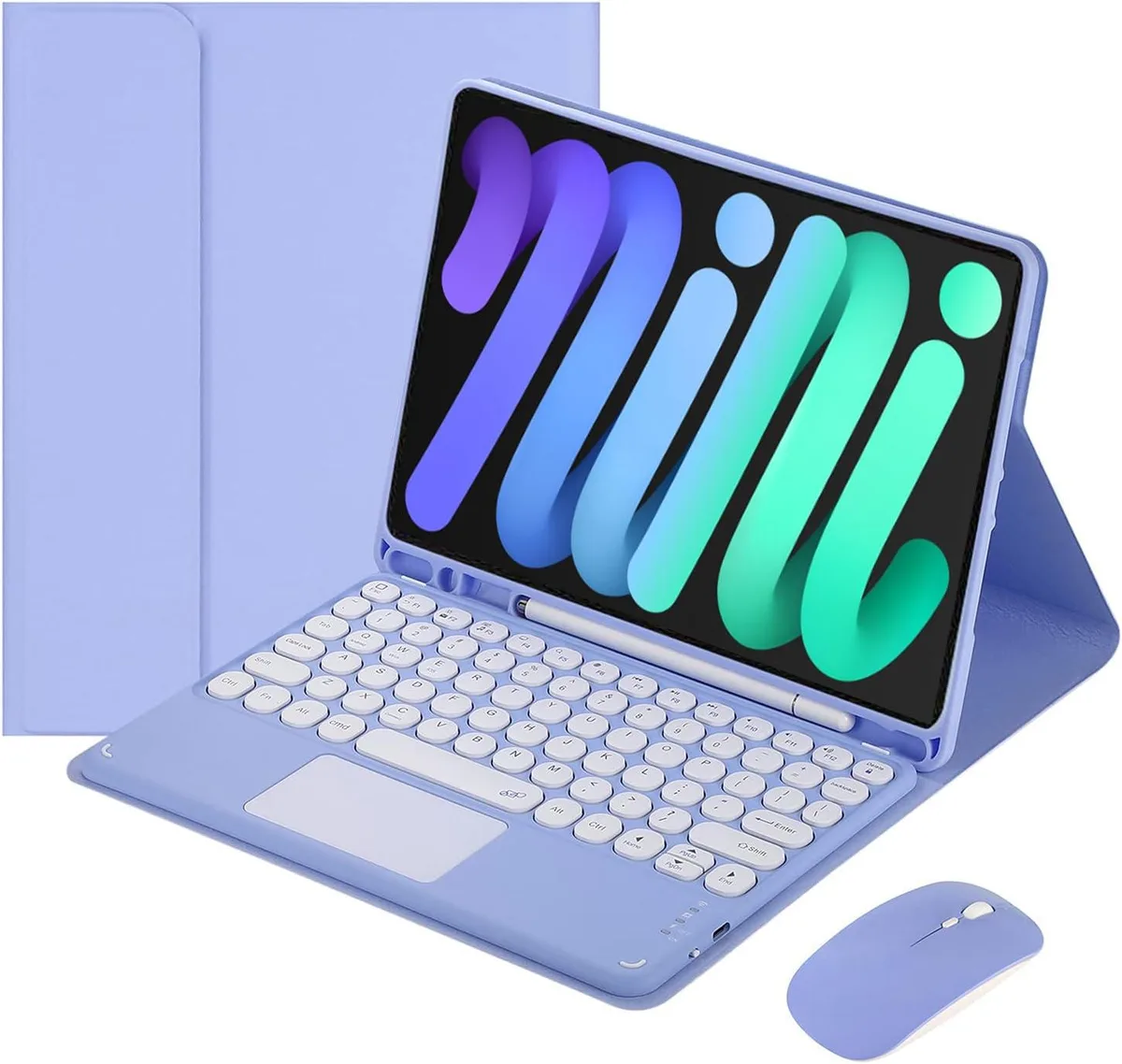 Timoom Timoom Backlit Keyboard Case with Mouse for iPad mini 8.3" Purple — product photo