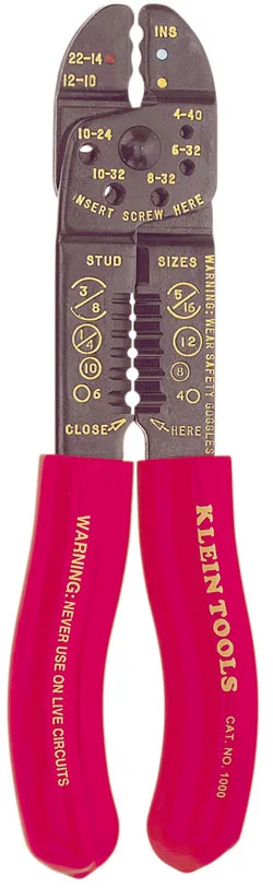 Klein Tools 1000 white-handled 6-in-1 electrician tool with bolt shears and wire cutters