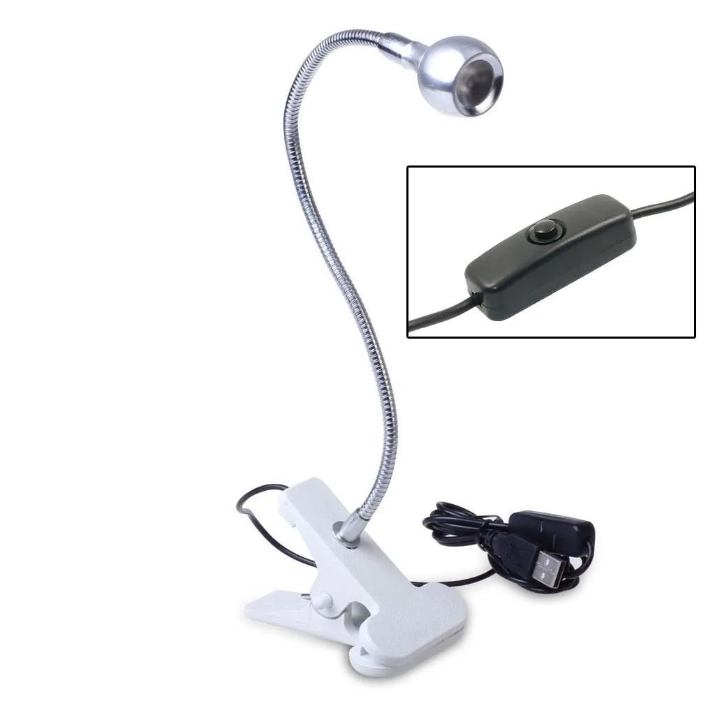 iKKEGOL iKKEGOL 30343W USB Clip-On LED Desk Lamp White 32.5cm — product photo